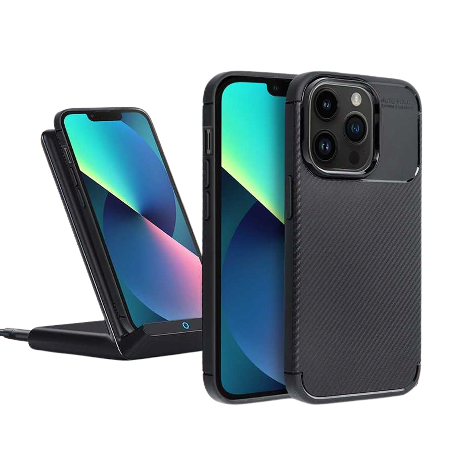 Kryt Clearo Carbon Premium Armor, Black - pro iPhone 13 Pro