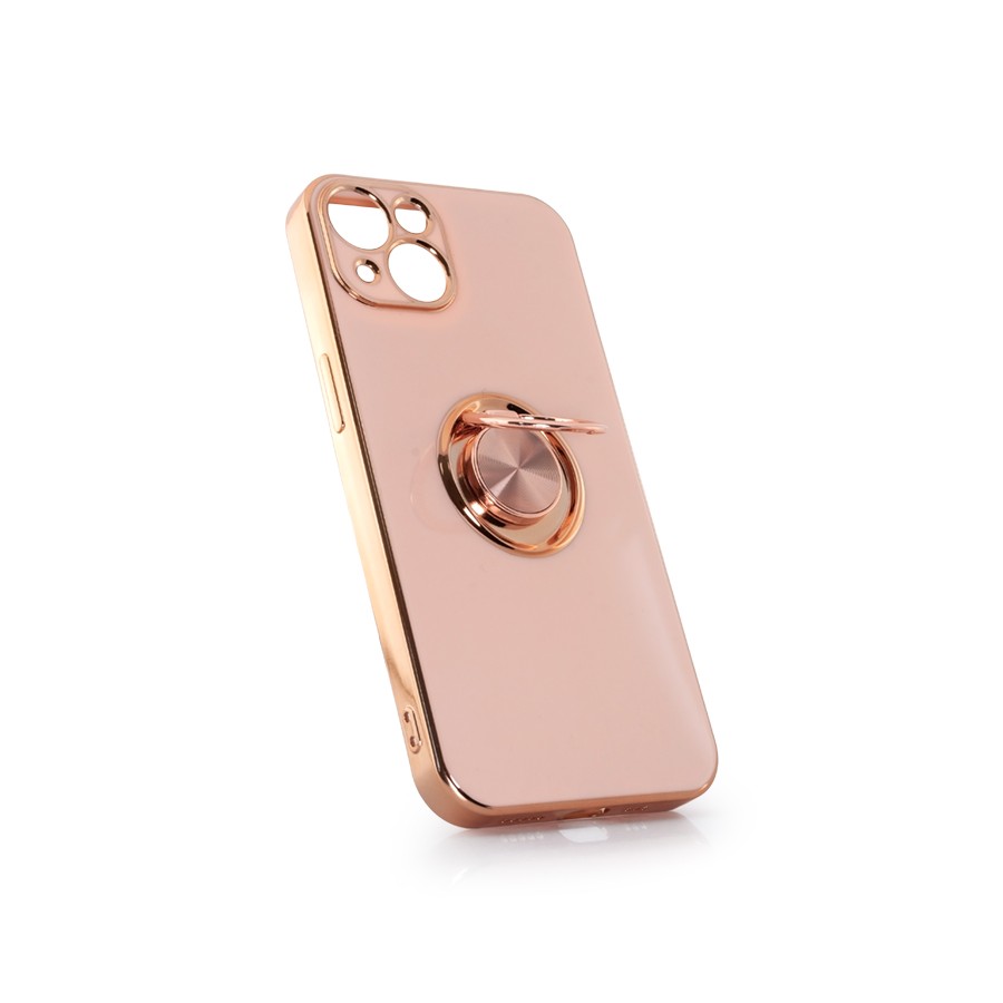 Kryt CASE CABANA LUXURY RING pro iPhone 13, růžový
