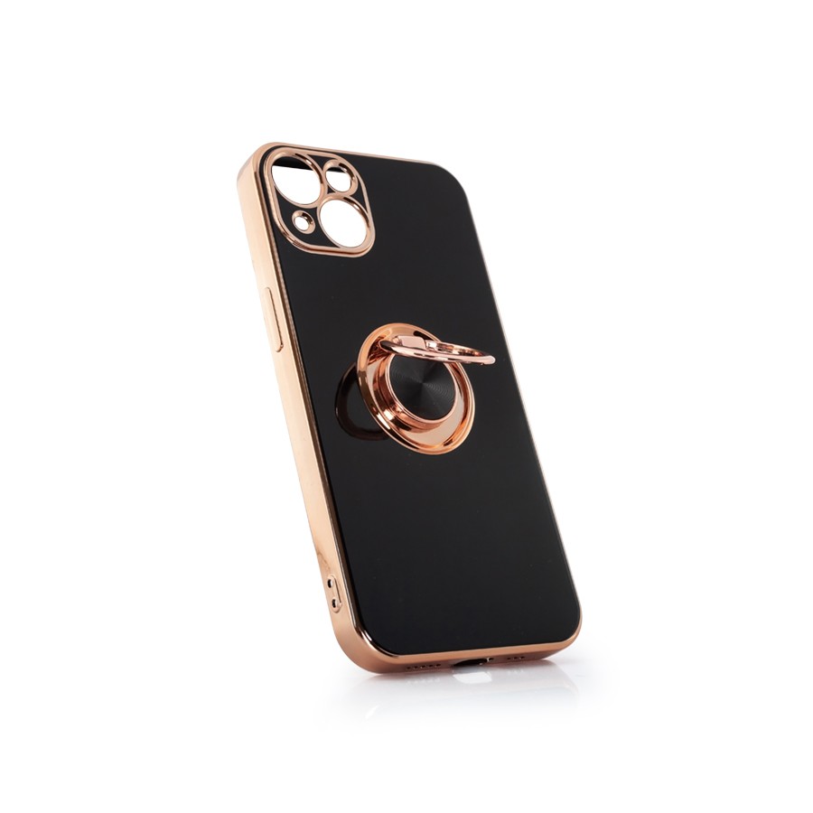 Kryt CASE CABANA LUXURY RING pro iPhone 13, černý