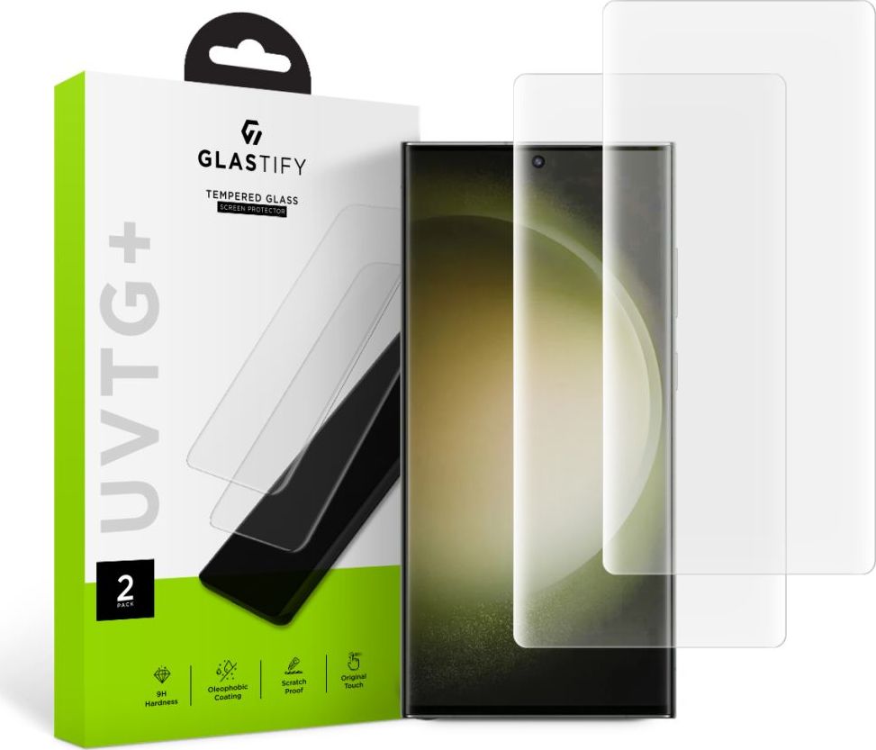 Tvrzené sklo GLASTIFY UVTG+ 2-PACK GALAXY S23 ULTRA CLEAR