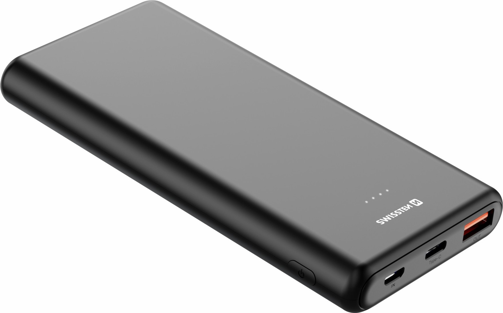 Levně SWISSTEN Power Line Power Bank 10000 mAh 20W Power Delivery black