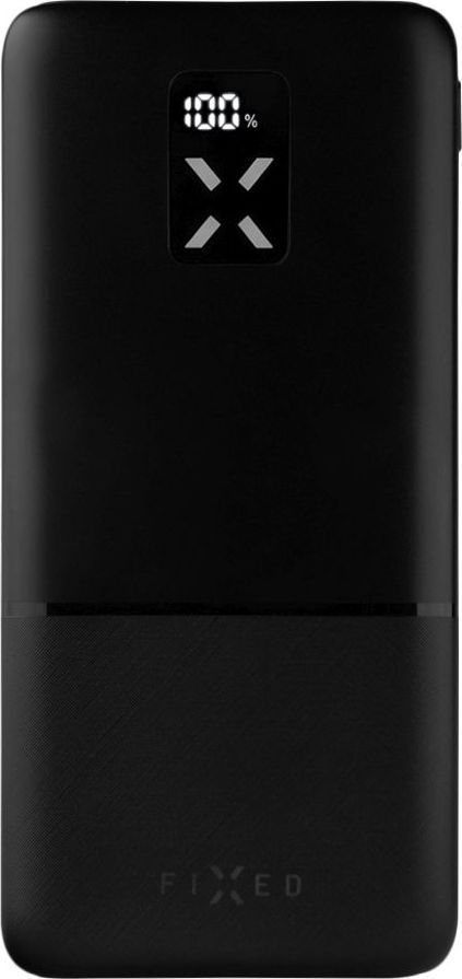 Powerbanka FIXED Zen 10 s LCD displejem a výstupem PD 20W, 10 000 mAh, černá