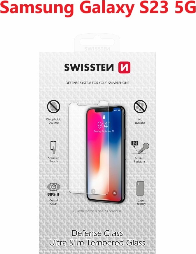OCHRANNÉ TEMPEROVANÉ SKLO SWISSTEN PRO SAMSUNG S911 GALAXY S23 5G RE 2,5D