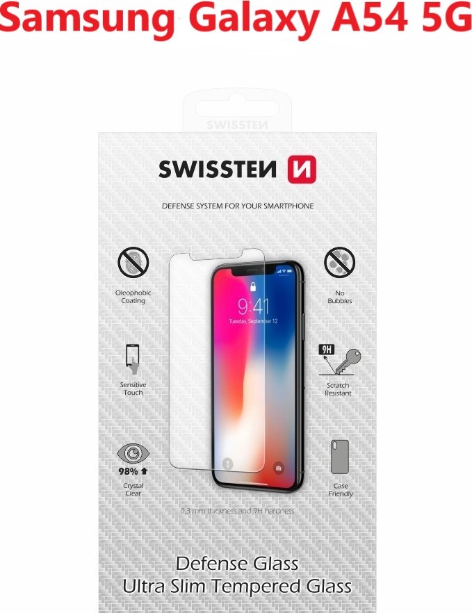 OCHRANNÉ TEMPEROVANÉ SKLO SWISSTEN PRO SAMSUNG A546 GALAXY A54 5G RE 2,5D