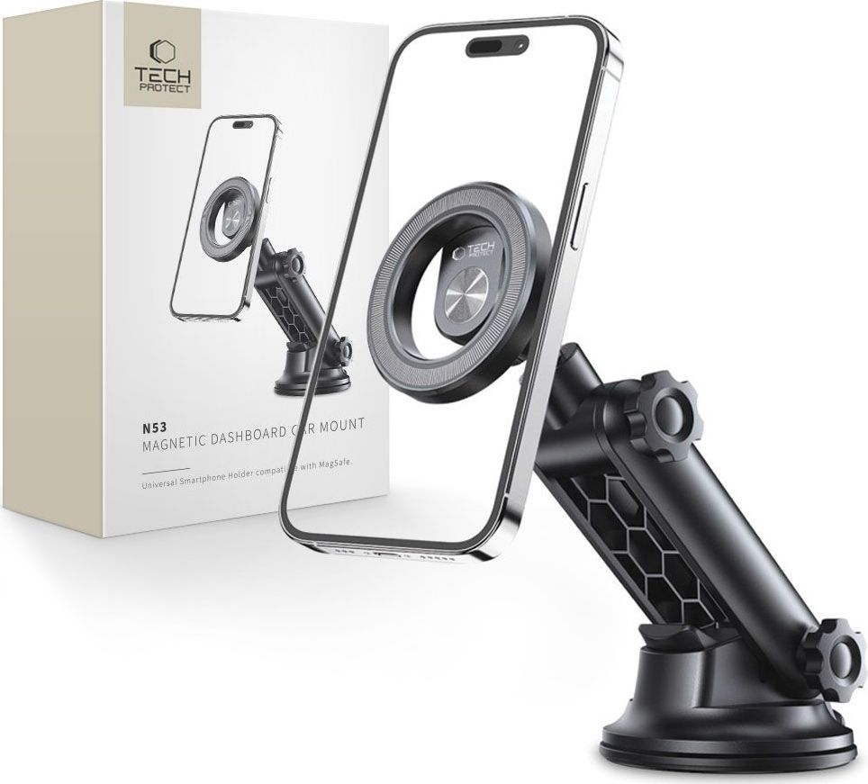 TECH-PROTECT N53 MAGNETIC MAGSAFE DASHBOARD CAR MOUNT BLACK
