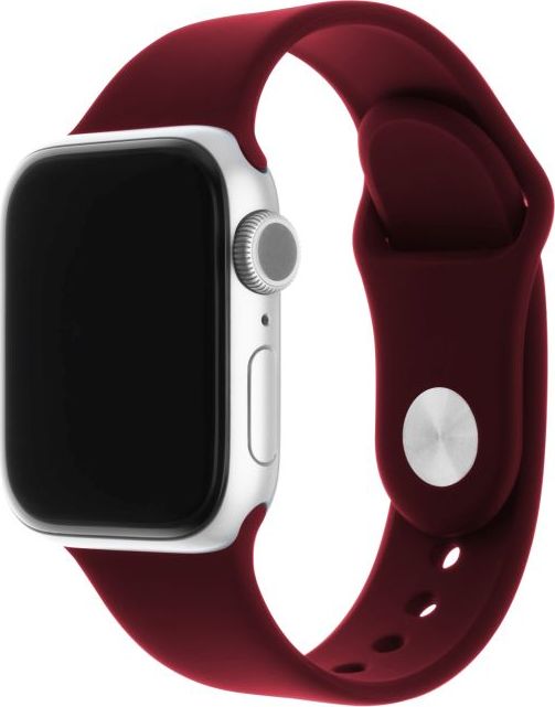Set silikonových řemínků FIXED Silicone Strap pro Apple Watch 42/44/45/46/49mm, vínově červený