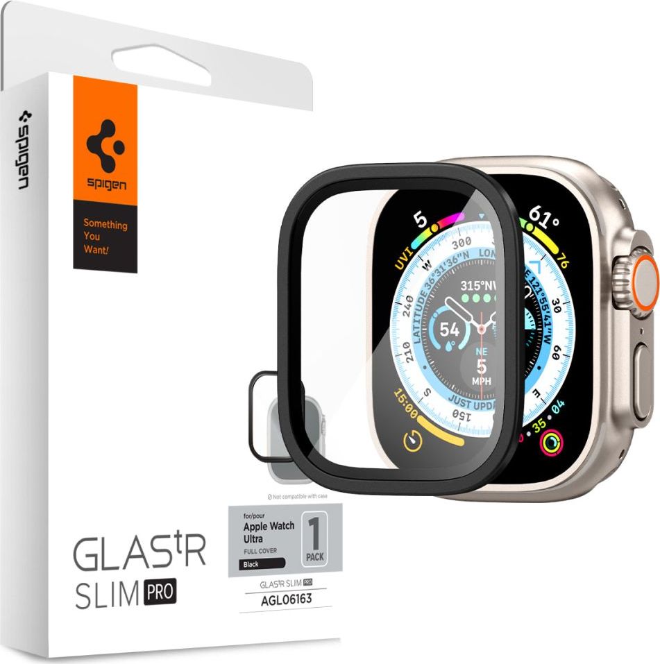 Tvrzené sklo SPIGEN GLAS.TR SLIM PRO APPLE WATCH ULTRA 1 / 2 / 3 (49 MM) BLACK