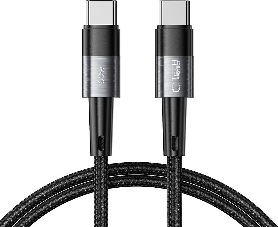 TECH-PROTECT ULTRABOOST TYPE-C CABLE PD 60W / 3A 100CM GREY