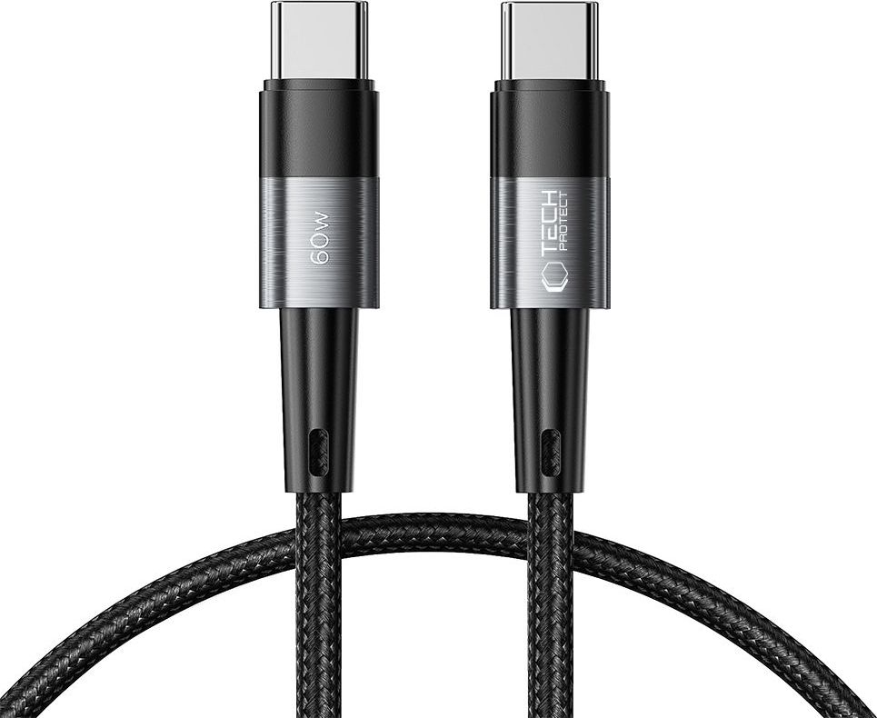 TECH-PROTECT ULTRABOOST TYPE-C CABLE PD 60W / 3A 25CM GREY