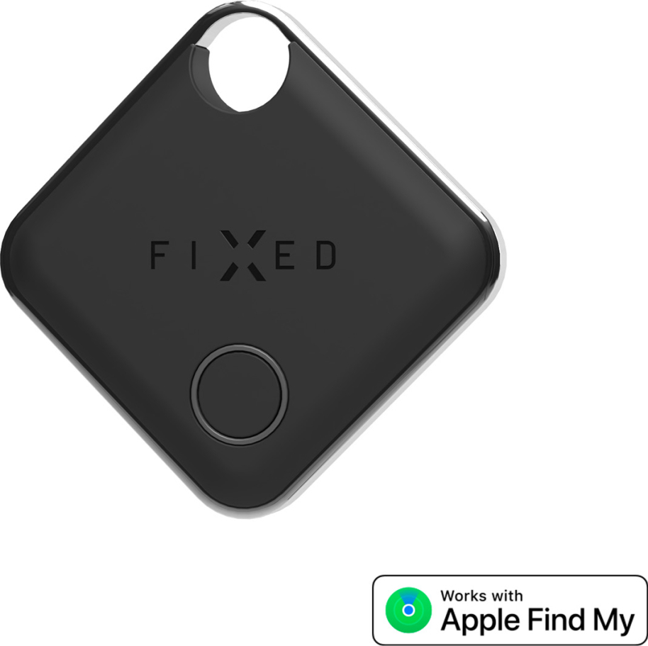 Smart tracker FIXED Tag s podporou Find My, černý