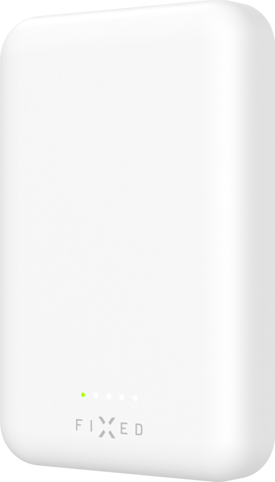 Powerbanka FIXED MagZen s bezdrátovým nabíjením a podporou Magsafe, 6 000 mAh, bílá