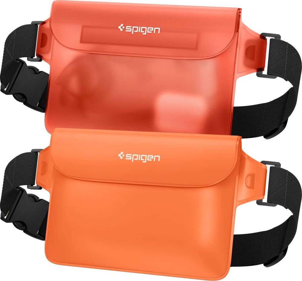 SPIGEN A620 UNIVERZÁLNÍ VODĚODOLNÉ POUZDRO NA PAS (LEDVINKA) WAIST BAG 2-PACK SUNSET ORANGE