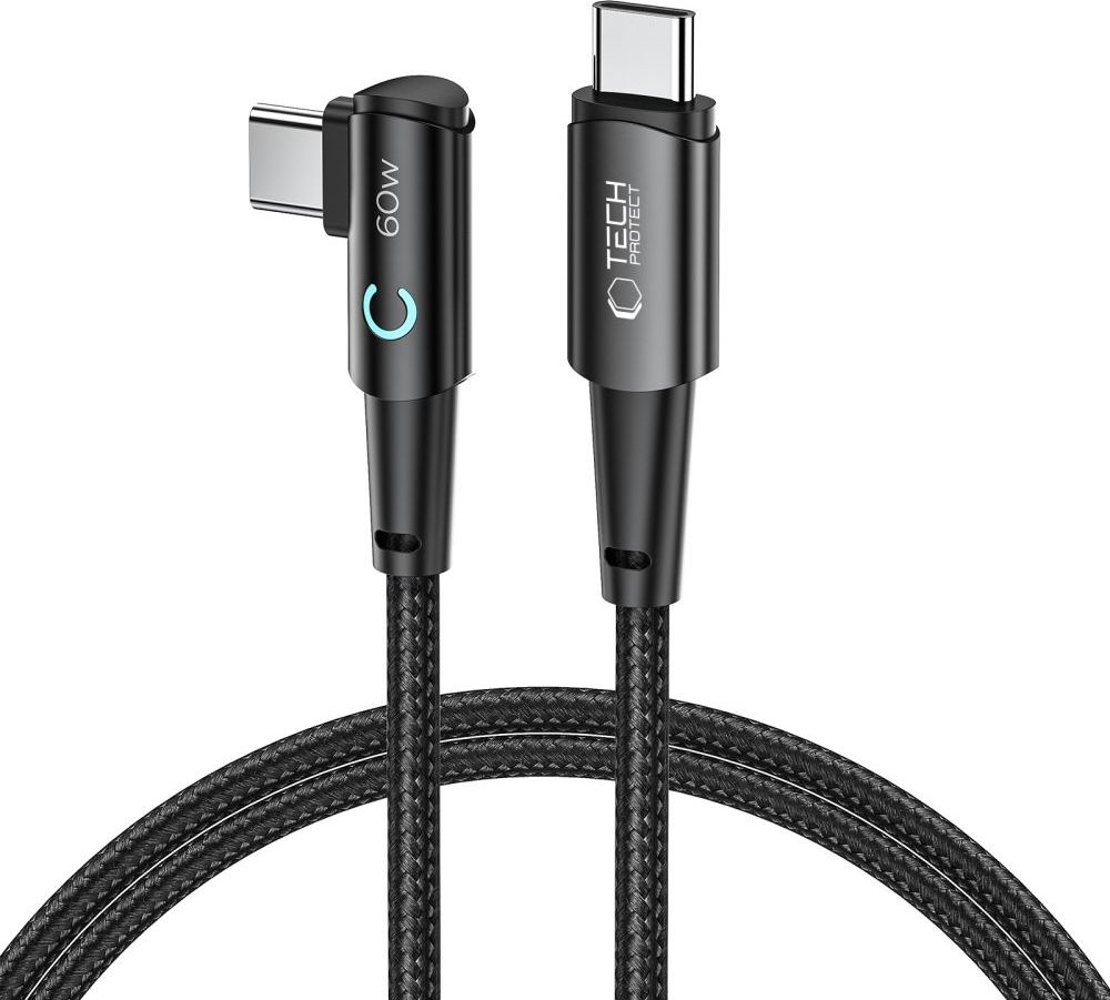 TECH-PROTECT KABEL ULTRABOOST ”L” TYPE-C CABLE 60W/6A 100CM GREY