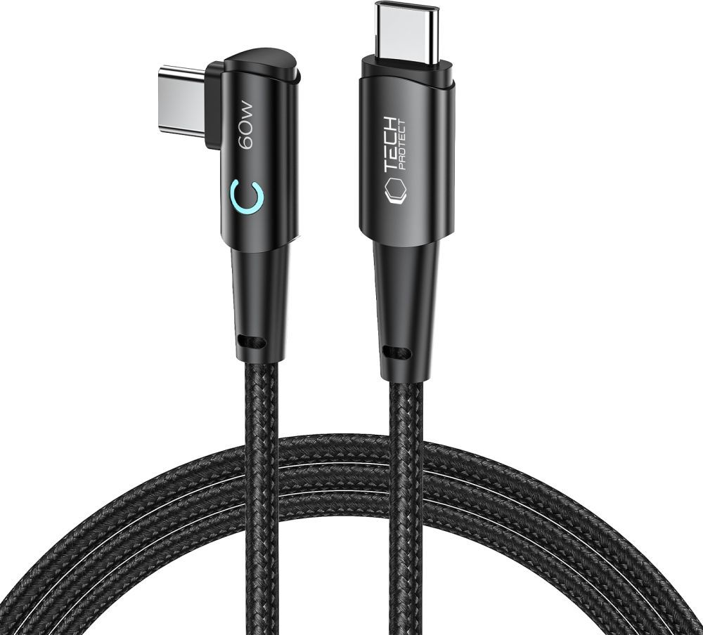 TECH-PROTECT KABEL ULTRABOOST ”L” TYPE-C CABLE 60W/6A 200CM GREY