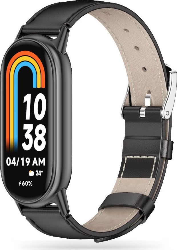 TECH-PROTECT LEATHERFIT XIAOMI SMART BAND 8 / 9 / 10 / NFC BLACK