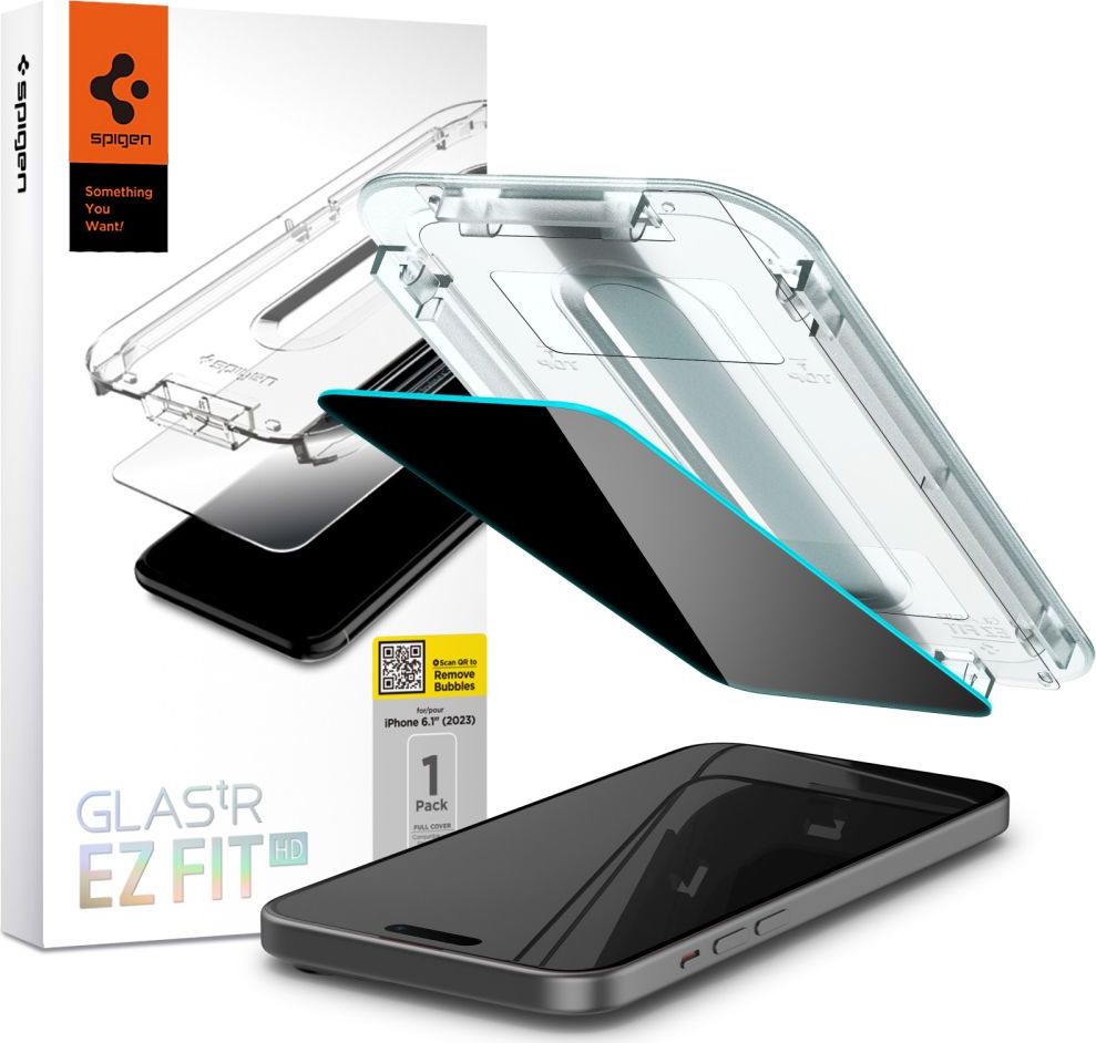Tvrzené sklo SPIGEN GLAS.TR ”EZ FIT” IPHONE 15 / 16 PRIVACY