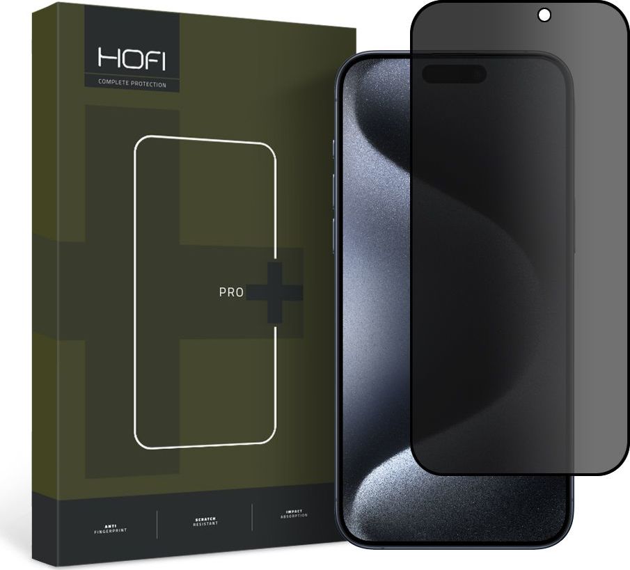 ZATMAVUJÍCÍ TVRZENÉ SKLO HOFI ANTI SPY GLASS PRO+ IPHONE 15 PRO PRIVACY