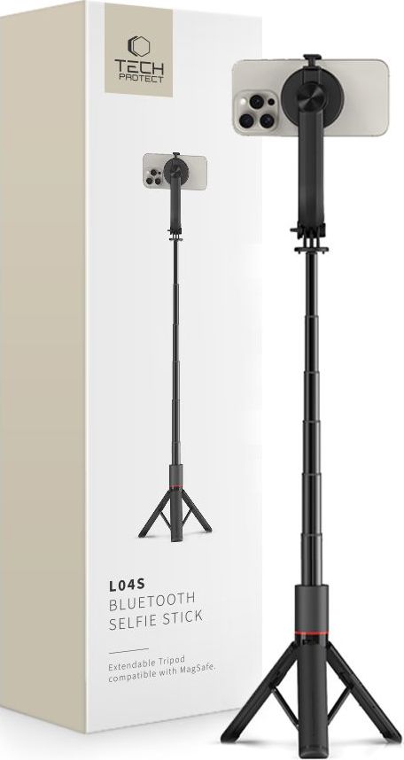 TECH-PROTECT L04S MAGSAFE WIRELESS SELFIE TYČ TRIPOD BLACK