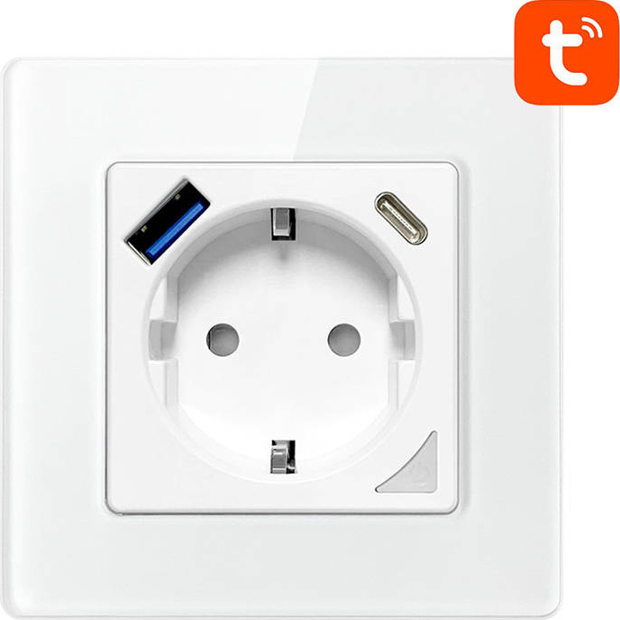 Chytrá WiFi zásuvka Avatto N-WOT10-USB-W TUYA USB USB-C (bílá)