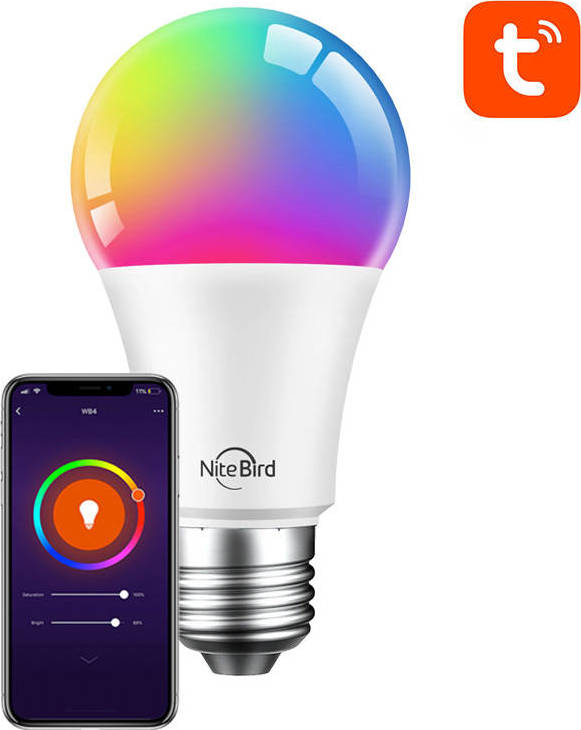 Chytrá žárovka LED NiteBird WB4 (RGB) E27 Tuya