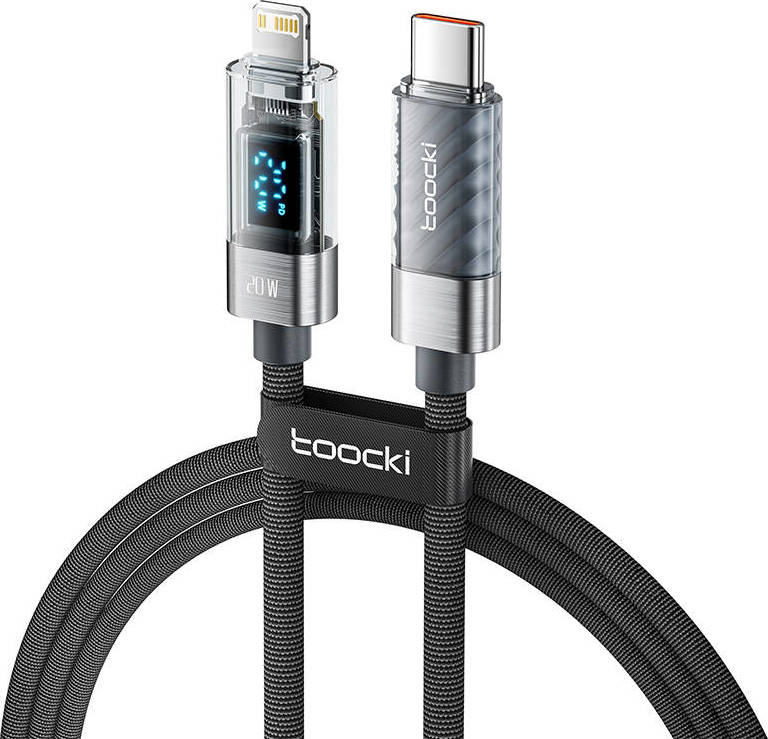 Toocki nabíjecí Kabel USB-C s Lightning, 1m, 20W (šedý)