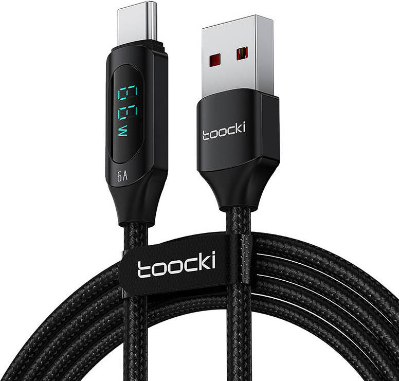 Kabel Toocki Charging Cable USB A-C, 1m, 66W (Black)