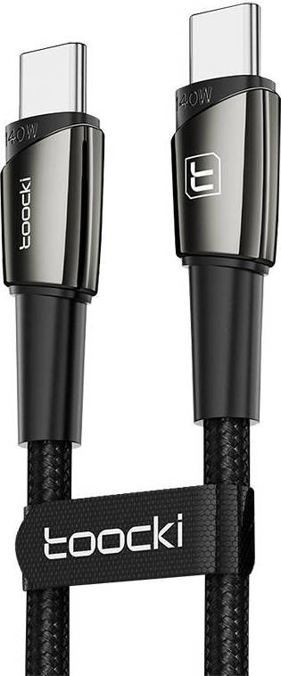 Kabel Toocki Charging Cable USB-C-USB-C, 1m, 140W (Black)