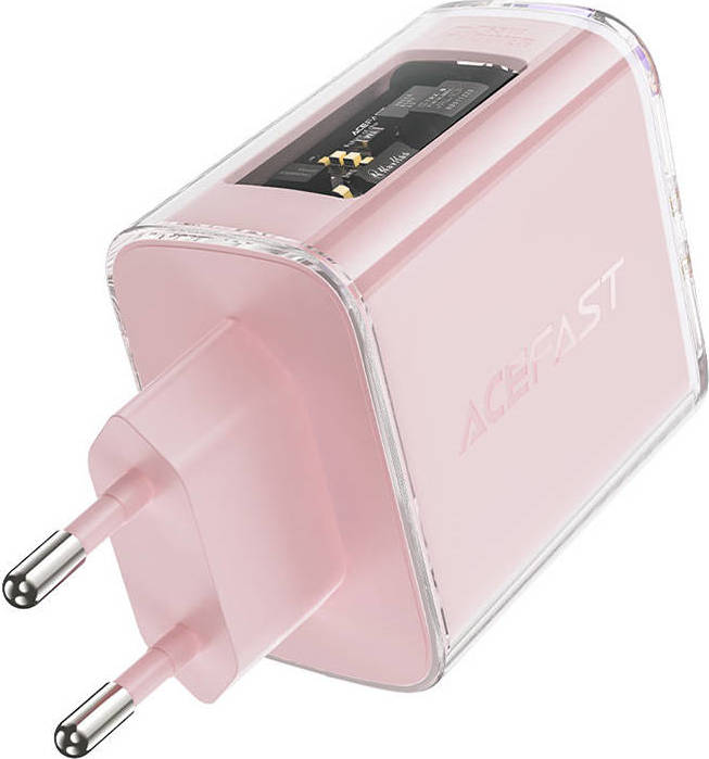 Síťový nabíjecí adaptér Wall charger Acefast A45, 2x USB-C, 1xUSB-A, 65W PD (pink)