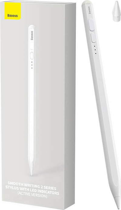 Stylus Baseus Smooth Writing 2 s LED indikátory (bílý)