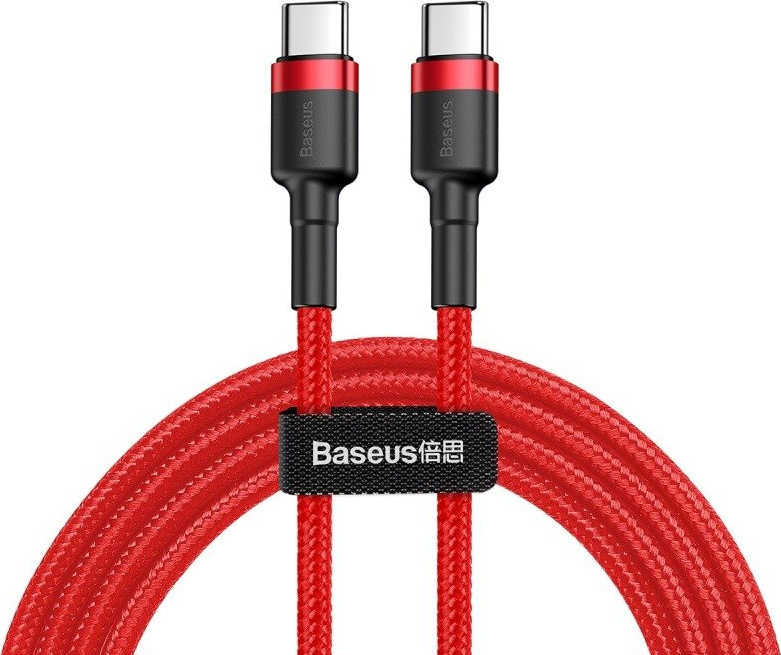 Baseus CATKLF-G09 USB-C - USB-C PD QC cable 60W 3A 480Mb/s 1m - red