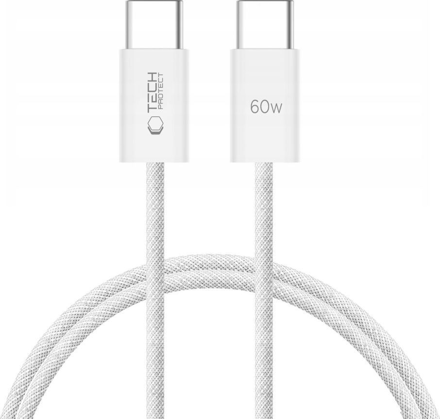 TECH-PROTECT ULTRABOOST KABEL CLASSIC TYPE-C CABLE PD60W/3A 100CM WHITE