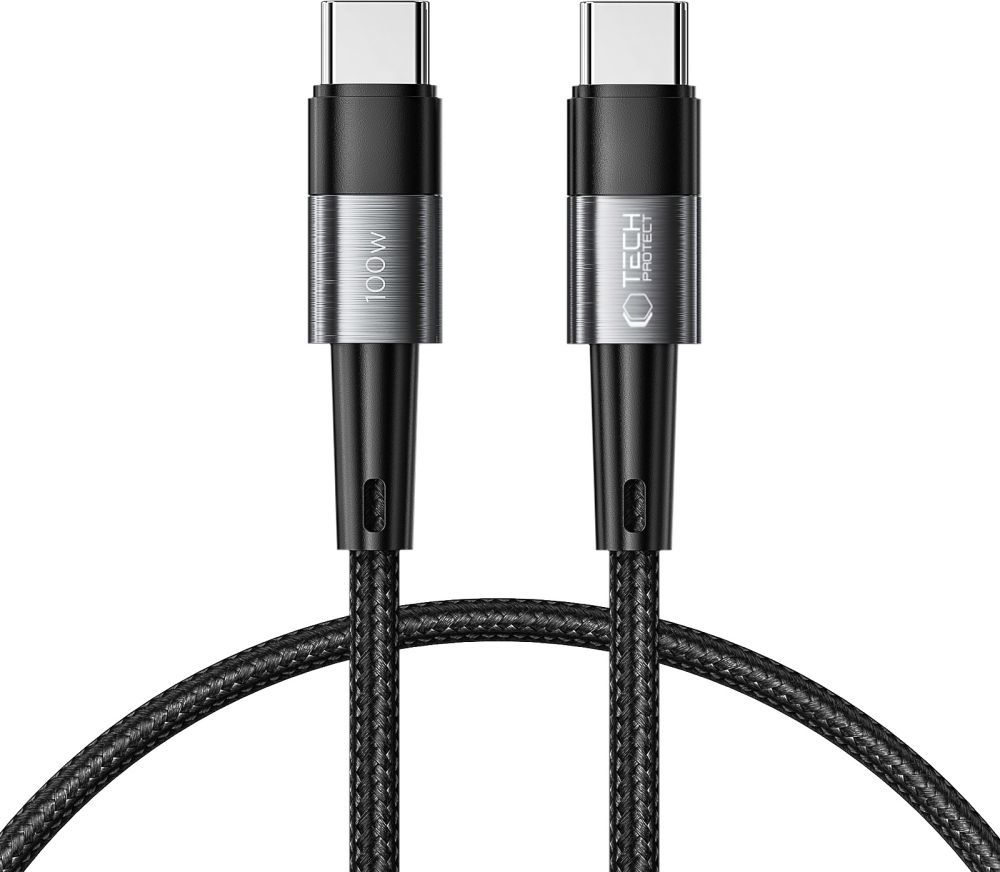 KABEL TECH-PROTECT ULTRABOOST TYPU C PD100W/5A 25CM ŠEDÝ