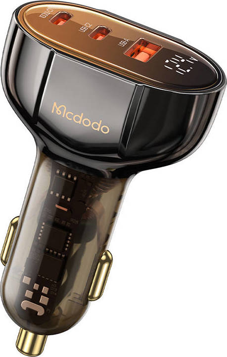 Nabíječka do auta Mcdodo CC-2310, 2xUSB-C + USB-A, s displejem, 100W