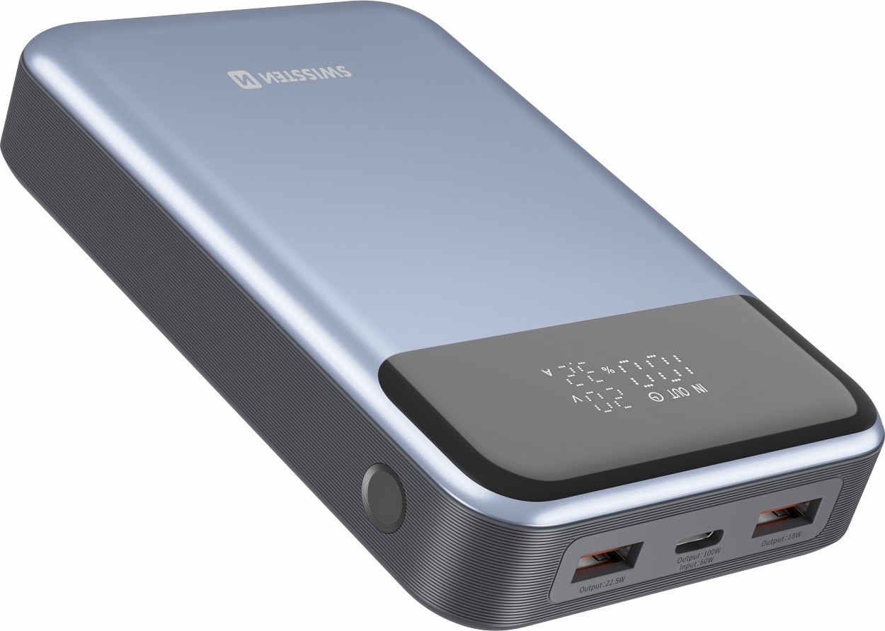 Levně SWISSTEN Power Bank 20000 mAh 100W Power Delivery pro notebooky