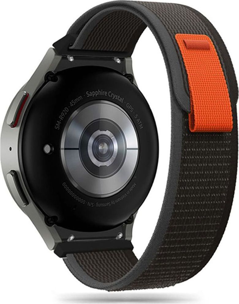 TECH-PROTECT NYLON SAMSUNG GALAXY WATCH 4 / 5 / 5 PRO / 6 / 7 / FE BLACK/ORANGE