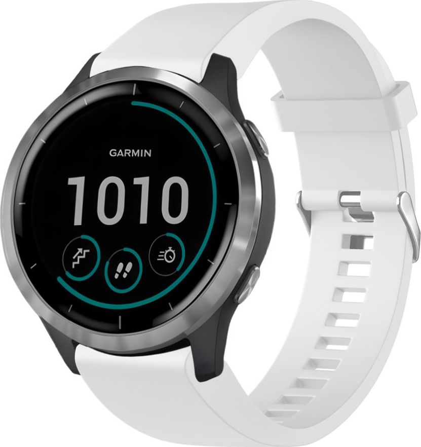 Silikonový řemínek FIXED Silicone Strap pro Garmin QuickFit 20mm, bílý