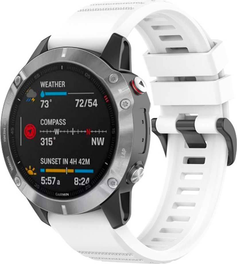 Silikonový řemínek FIXED Silicone Strap pro Garmin QuickFit 22mm, bílý