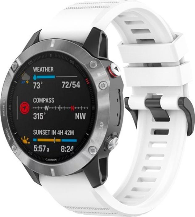 Silikonový řemínek FIXED Silicone Strap pro Garmin QuickFit 22mm, bílý