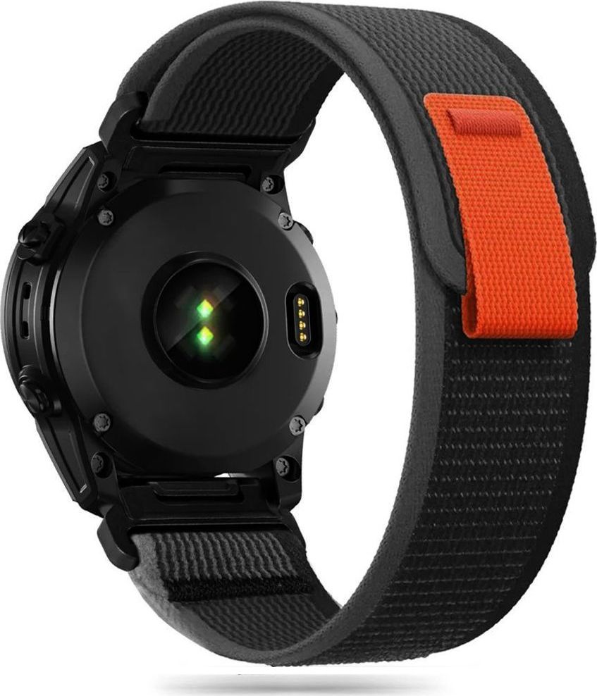 TECH-PROTECT NYLON GARMIN FENIX 5 / 6 / 6 PRO / 7 BLACK/ORANGE