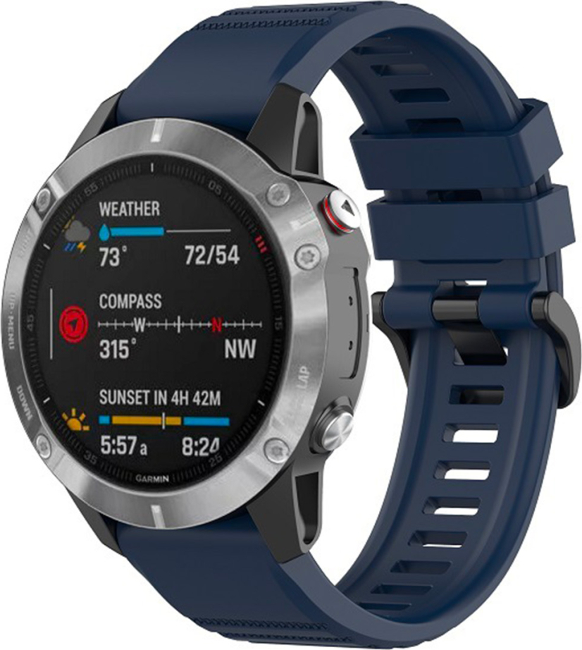 Silikonový řemínek FIXED Silicone Strap pro Garmin QuickFit 22mm, modrý