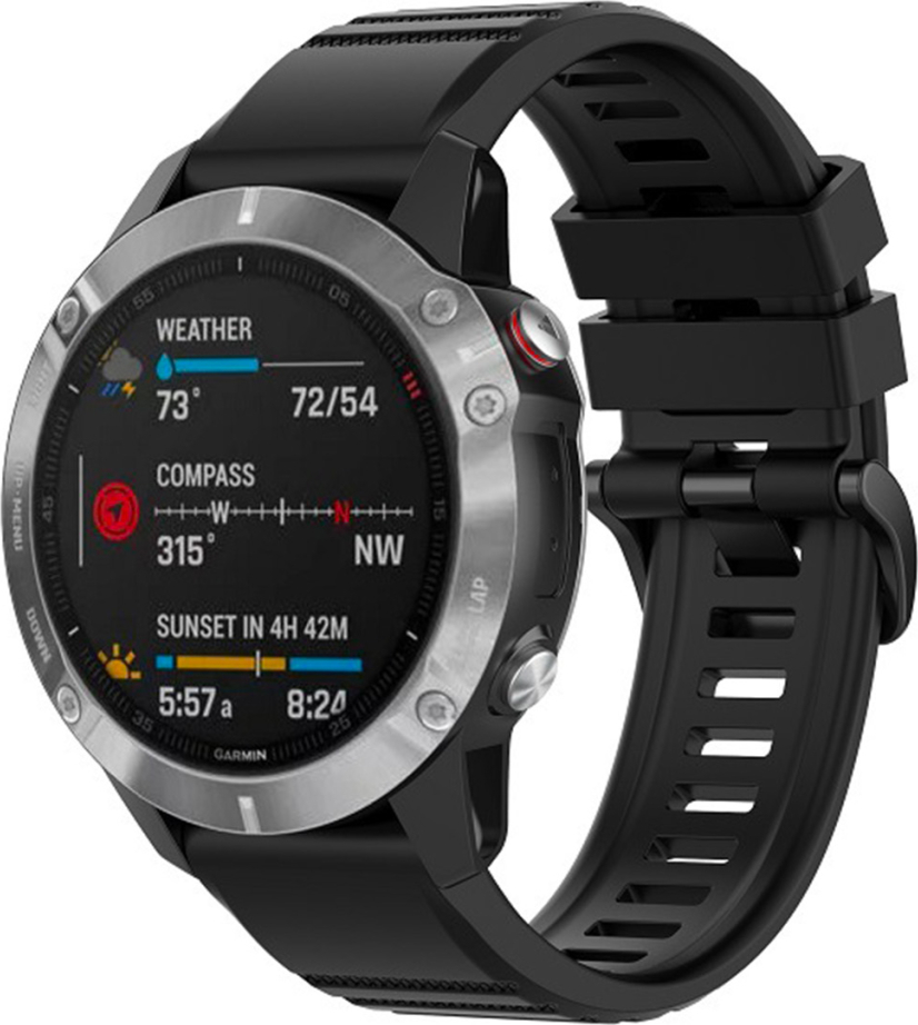 Silikonový řemínek FIXED Silicone Strap pro Garmin QuickFit 26mm, černý