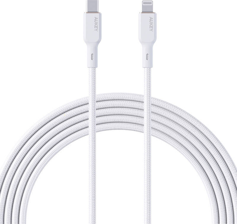 Kabel Aukey CB-NCL2 USB-C to Lightning 1,8 m MFI certifikovaný (černý)