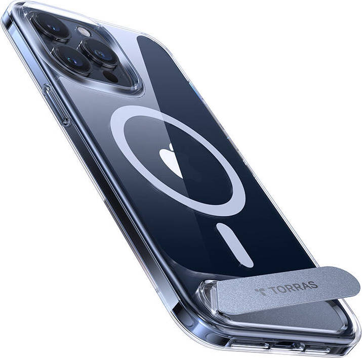 Pouzdro na telefon Torras UPRO Pstand pro iPhone 15 PRO (transparentní