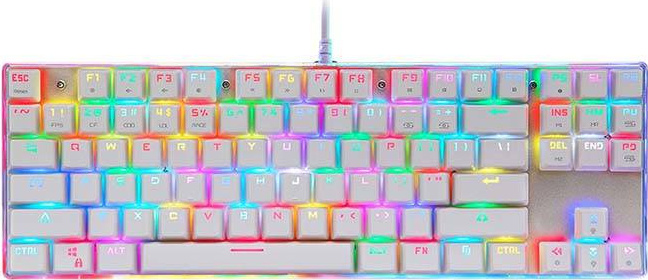 Mechanická herní klávesnice Motospeed K87S RGB (bílá) anglická