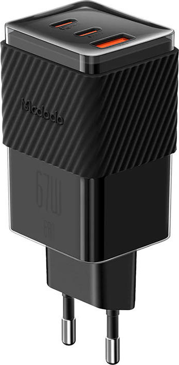 Rychlonabíječka GaN 65W Mcdodo CH-1501, 2x USB-C, USB-A (černá)
