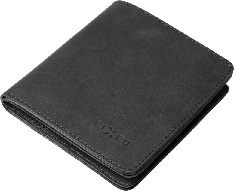 Kožená peněženka FIXED Classic Wallet z pravé hovězí kůže, černá
