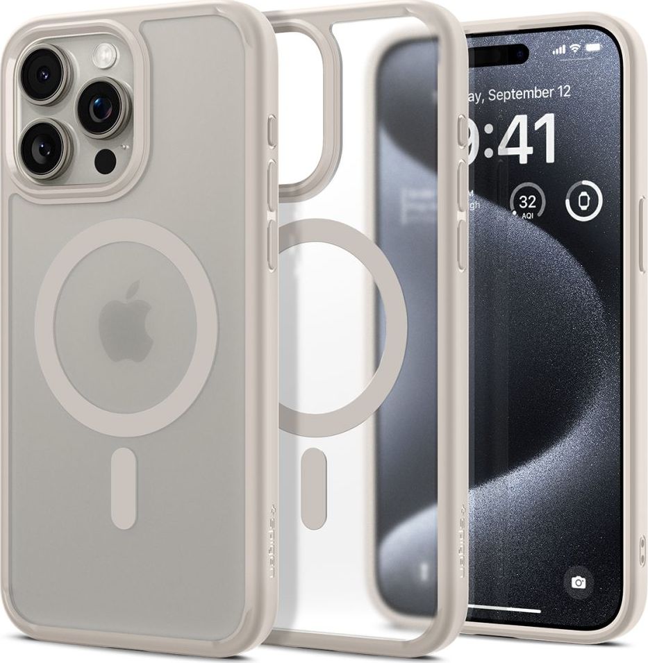 SPIGEN ULTRA HYBRID MAG MAGSAFE IPHONE 15 PRO FROST NATURAL TITANIUM