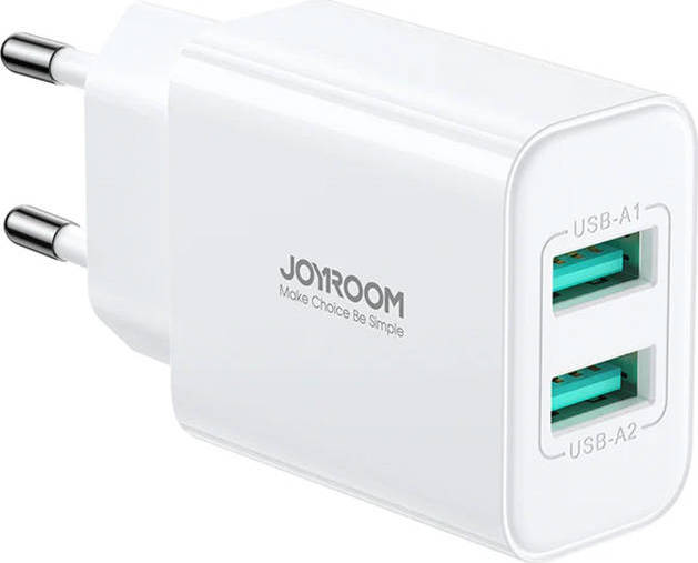 Nabíječka Joyroom JR-TCN04, 2.1A (EU) 2 USB (bílá)