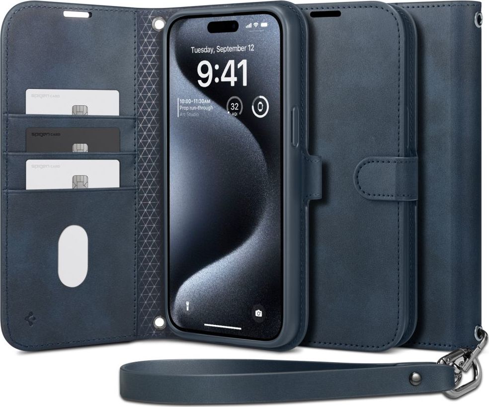 SPIGEN WALLET ”S” PRO IPHONE 15 PRO NAVY