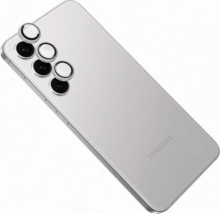 Ochranná skla čoček fotoaparátů FIXED Camera Glass pro Samsung Galaxy S24, stříbrná